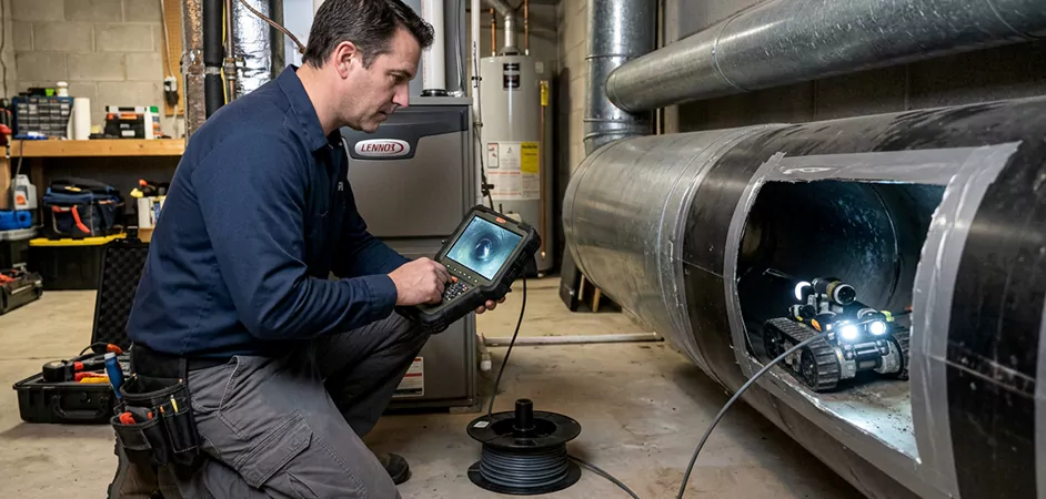 Robotic Duct Inspection in Temple, TX