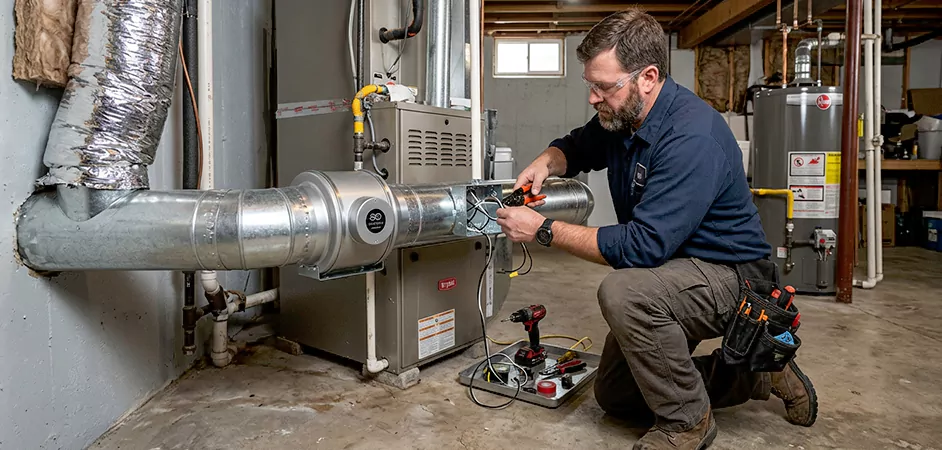 Booster Fan Installation in Temple