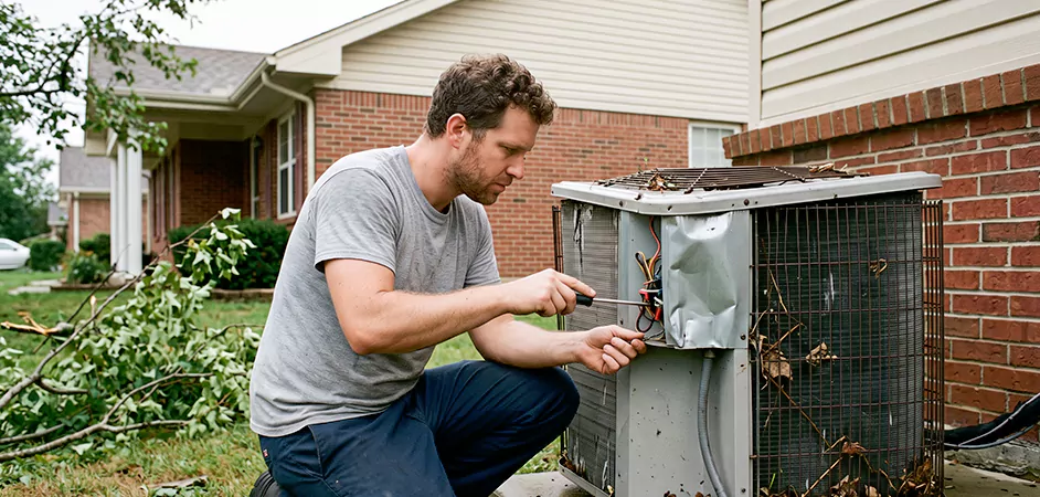 Storm Damage HVAC Restoration in Temple